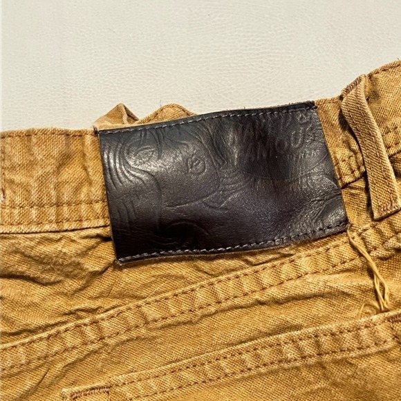 Naked & Famous Denim Pant Red Line Selvedge Brown Jeans Men Japan 30x32 Khaki - Picture 13 of 15